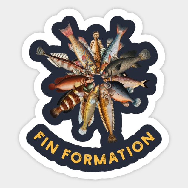 Fin Formation Sticker by didibayatee